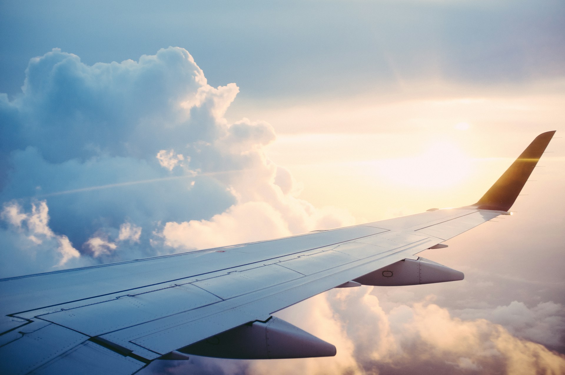 View of the sky from an airplane